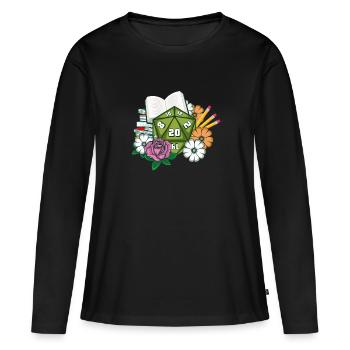 Dice fantasy fantasy gamer gift - Women's Premium Organic Long Sleeve Shirt - black - Front - Julia (174cm)
