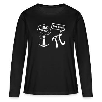Pi Day Pi Get Real Irrational - T-shirt manches longues Premium bio Femme - noir - Devant - Julia (174cm)
