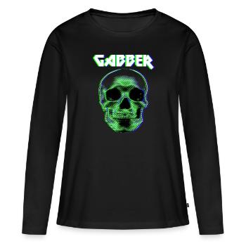 gabber gabba techno hardstyle speedcore cadeau - T-shirt manches longues Premium bio Femme - noir - Devant - Julia (174cm)