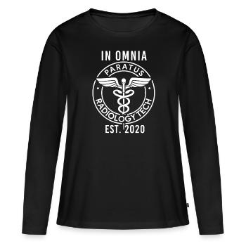 À Omnia Paratus Radiology Tech 2020 - Graduation - T-shirt manches longues Premium bio Femme - noir - Devant - Julia (174cm)