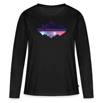 Galaxy - from another galaxy - Women's Premium Organic Long Sleeve Shirt - black - Front - Julia (174cm)
