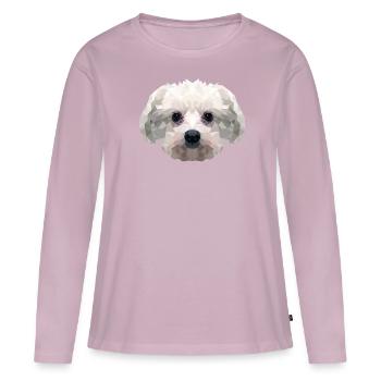 Malteser Polygon - Frauen Premium Bio Langarmshirt - Altrosa - Vorne - Julia (174cm)