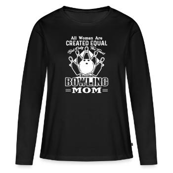 Bowling Bowling Mom - T-shirt manches longues Premium bio Femme - noir - Devant - Julia (174cm)