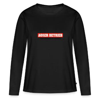 Außer Betrieb Geduldsfaden ist gerissen. Maske. - Frauen Premium Bio Langarmshirt - Schwarz - Vorne - Julia (174cm)