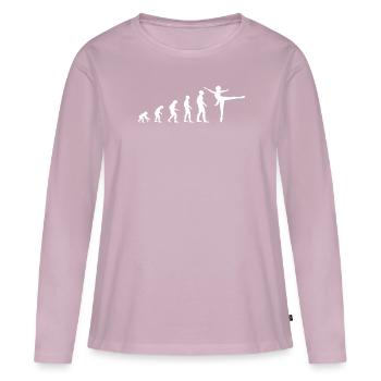 Ballett Tänzerin Tanzen Dance Evolution Ballett - Frauen Premium Bio Langarmshirt - Altrosa - Vorne - Julia (174cm)