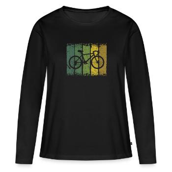 Cyclist - Women's Premium Organic Long Sleeve Shirt - black - Front - Julia (174cm)