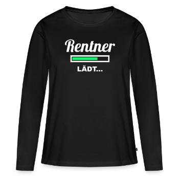 Rentner Lädt - Frauen Premium Bio Langarmshirt - Schwarz - Vorne - Julia (174cm)