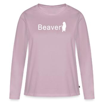 beaver - Women's Premium Organic Long Sleeve Shirt - dusky pink - Front - Julia (174cm)