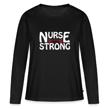 Infirmière infirmière - T-shirt manches longues Premium bio Femme - noir - Devant - Julia (174cm)