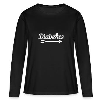 diabetes - Women's Premium Organic Long Sleeve Shirt - black - Front - Julia (174cm)