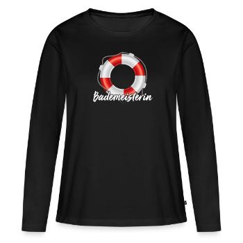 Sauveteur sauveteur - T-shirt manches longues Premium bio Femme - noir - Devant - Julia (174cm)