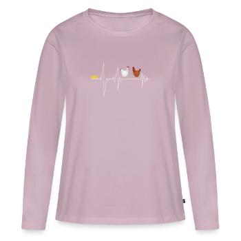 Chicken - Women's Premium Organic Long Sleeve Shirt - dusky pink - Front - Julia (174cm)