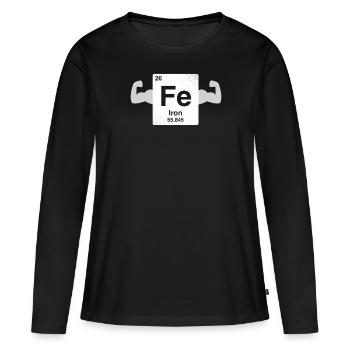 Fer - cadeau ringard et geek - T-shirt manches longues Premium bio Femme - noir - Devant - Julia (174cm)