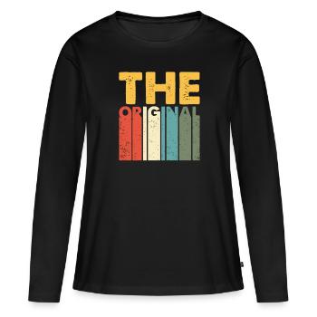 The Original The Remix Partner partner look - Women's Premium Organic Long Sleeve Shirt - black - Front - Julia (174cm)