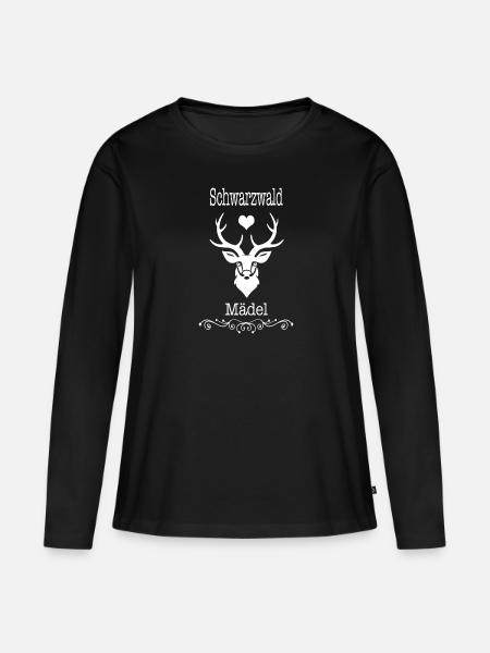 Schwarzwälder Schwarzwald Heimat Motiv Schwarzwald - Frauen Premium Bio Langarmshirt - Schwarz