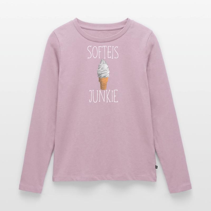 Softeis Junkie Eis Eiscreme Sommer Sonne Waffeleis Frauen Premium Bio Langarmshirt