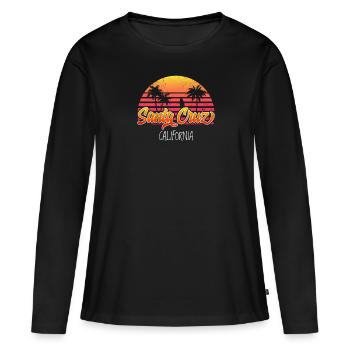 Santa Cruz en Californie - T-shirt manches longues Premium bio Femme - noir - Devant - Julia (174cm)