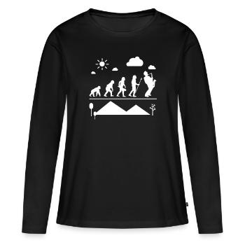 Saxophone Saxophone Evolution - T-shirt manches longues Premium bio Femme - noir - Devant - Julia (174cm)