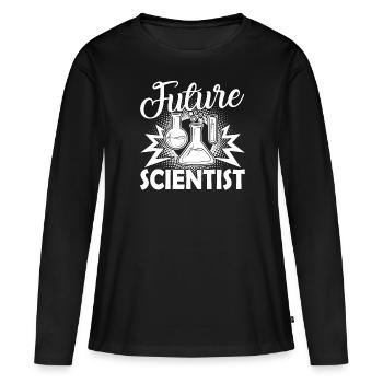 Scientifique Futur Scientifique - T-shirt manches longues Premium bio Femme - noir - Devant - Julia (174cm)