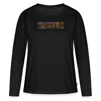 Frankfurt am Main Skyline - Women's Premium Organic Long Sleeve Shirt - black - Front - Julia (174cm)