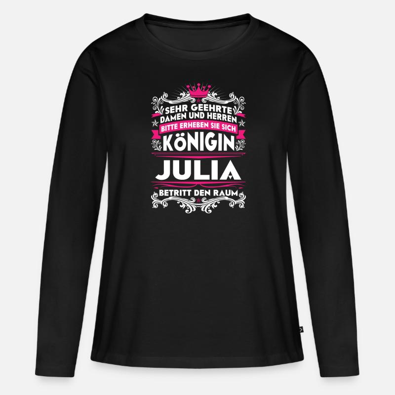 Julia Geburtstag - Frauen Premium Bio Langarmshirt - Schwarz