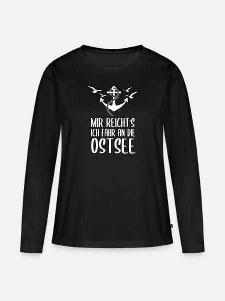 Mir Reicht's Ich Fahr An Die Ostsee Urlaub - Frauen Premium Bio Langarmshirt - Schwarz