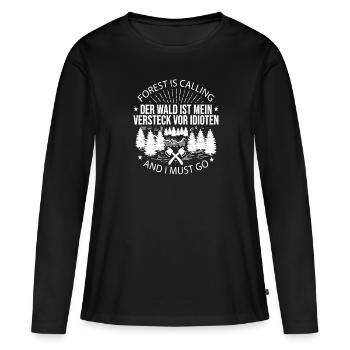 Bûcheron forestier bûcheron bûcheron - T-shirt manches longues Premium bio Femme - noir - Devant - Julia (174cm)