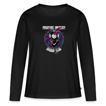 Miskatonic University Arkham Massachussetts - T-shirt manches longues Premium bio Femme - noir - Devant - Julia (174cm)