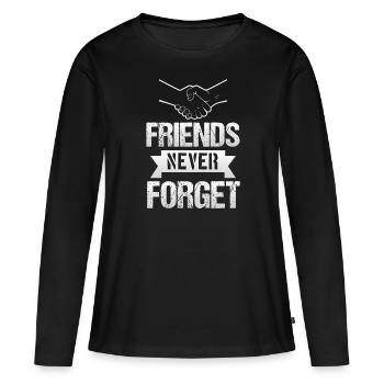 Meilleurs amis meilleurs amis - T-shirt manches longues Premium bio Femme - noir - Devant - Julia (174cm)