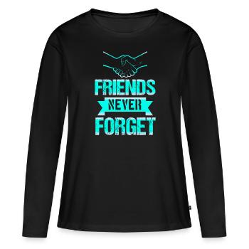 Meilleurs amis meilleurs amis - T-shirt manches longues Premium bio Femme - noir - Devant - Julia (174cm)