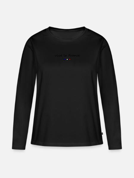 vive la France - Frauen Premium Bio Langarmshirt - Schwarz