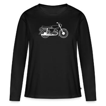 Simson S51 Geschenk Shirt Simsonfahrer - Frauen Premium Bio Langarmshirt - Schwarz - Vorne - Julia (174cm)