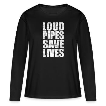 chemise idée cadeau tuner tuner cool - T-shirt manches longues Premium bio Femme - noir - Devant - Julia (174cm)