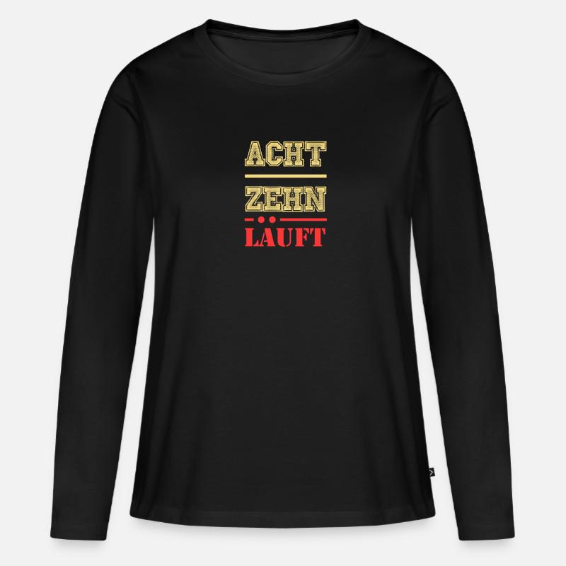 18. Geburtstag - Frauen Premium Bio Langarmshirt - Schwarz