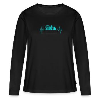 Roller coaster amusement park amusement park carousel - Women's Premium Organic Long Sleeve Shirt - black - Front - Julia (174cm)