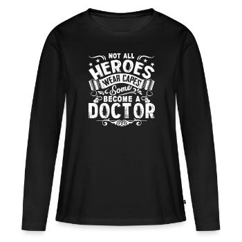 Doktor Held - Frauen Premium Bio Langarmshirt - Schwarz - Vorne - Julia (174cm)