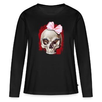 fille de heavy metal - T-shirt manches longues Premium bio Femme - noir - Devant - Julia (174cm)
