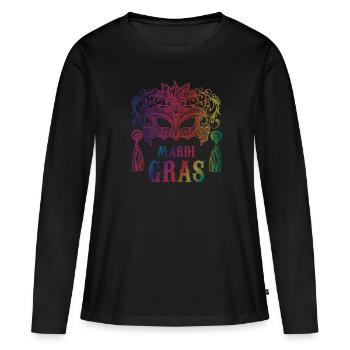 Mardi Gras | Mascarade | Carnaval | Costumes | Tradition - T-shirt manches longues Premium bio Femme - noir - Devant - Julia (174cm)