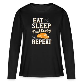 Futur chauffeur de camion comme moi cadeau de camionneur oncle - T-shirt manches longues Premium bio Femme - noir - Devant - Julia (174cm)