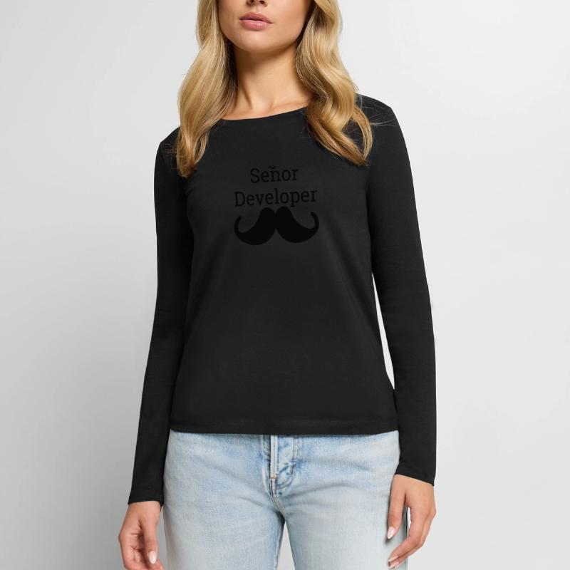 « Senor Developer, Senior Developer » | Programmeurs T-shirt manches longues Premium bio Femme