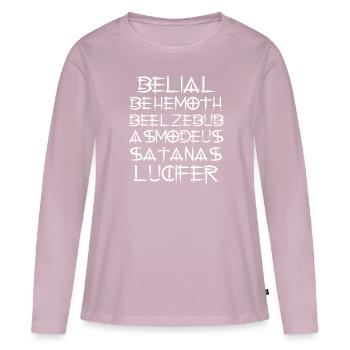 Satan Occult Aesthetic Grunge Gothic Pastel Goth - Women's Premium Organic Long Sleeve Shirt - dusky pink - Front - Julia (174cm)