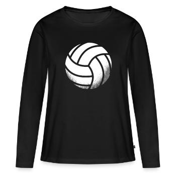 Volleyball or beachball as a motif for your own - Women's Premium Organic Long Sleeve Shirt - black - Front - Julia (174cm)