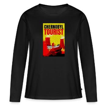 Chemise Tchernobyl 1986 - T-shirt manches longues Premium bio Femme - noir - Devant - Julia (174cm)