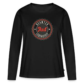 Beamter Auf Lebenszeit Verbeamtung - Frauen Premium Bio Langarmshirt - Schwarz - Vorne - Julia (174cm)