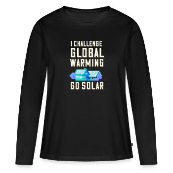 Solar Energy Photovoltaics PV - I challenge Global - T-shirt manches longues Premium bio Femme - noir - Devant - Julia (174cm)