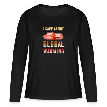 Solar Energy Photovoltaics - I care about Global - T-shirt manches longues Premium bio Femme - noir - Devant - Julia (174cm)