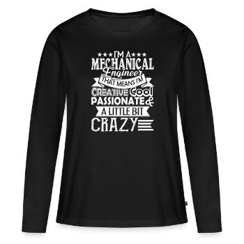Mechanical Engineer Cool Mechanical Engineer - Women's Premium Organic Long Sleeve Shirt - black - Front - Julia (174cm)