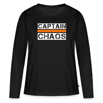 Captain chaos - Women's Premium Organic Long Sleeve Shirt - black - Front - Julia (174cm)