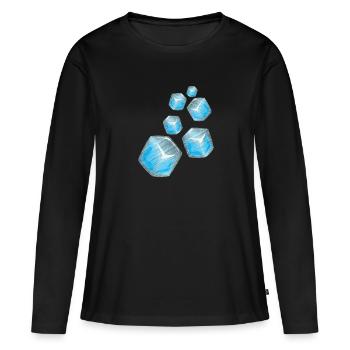 ice blocks - Women's Premium Organic Long Sleeve Shirt - black - Front - Julia (174cm)