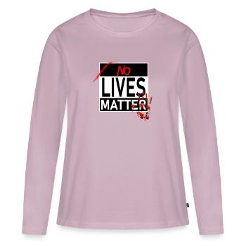 Halloween NO Lives Matter Blood Hand splatter - Women's Premium Organic Long Sleeve Shirt - dusky pink - Front - Julia (174cm)